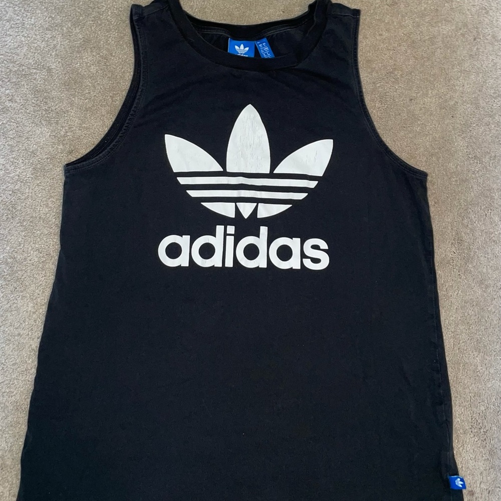 Adidas Black Logo Tank Top Small